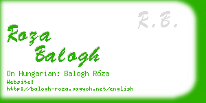 roza balogh business card